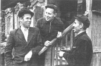 Жители С. Косулино Свердловской области, задержавшие американского летчика Пауэрса. Слева направо: П. Асетин, А. Черемичин, В. Сурин.